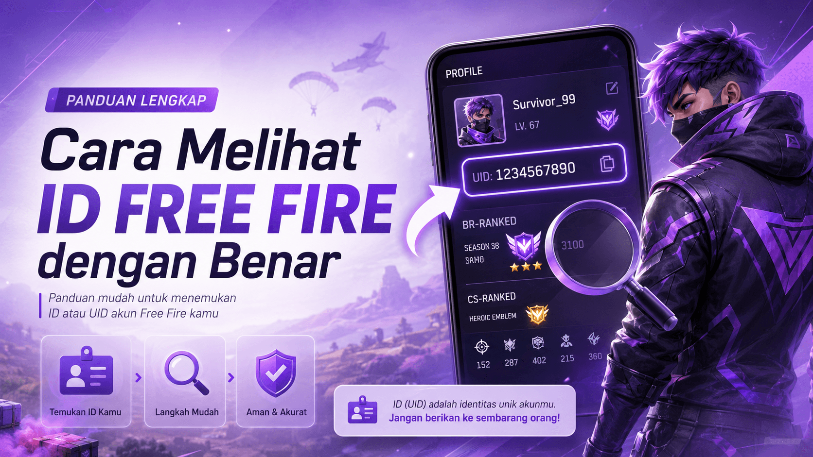 Cara Melihat ID Free Fire dengan Benar sebelum Top Up